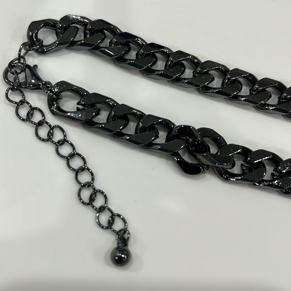 BOOHOO MAN BLACK CHAIN NECKLACE APROX 18 in BRAND NEW - Picture 2 of 4